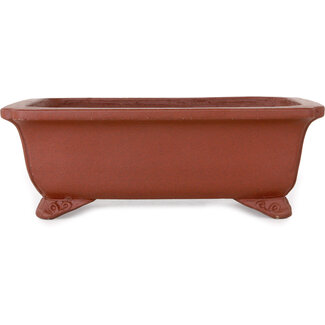  Shibakatsu (Katsuichi Shibata) 185 mm  unglazed bonsai pot by Shibakatsu, Tokoname, Japan
