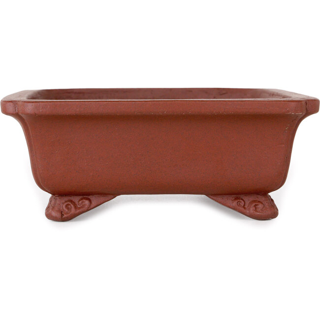Maceta rectangular sin esmaltar para bonsái de Shibakatsu - 187 x 155 x 55 mm