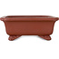 Rectangular unglazed bonsai pot by Shibakatsu - 187 x 155 x 55 mm