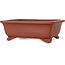 Pot à bonsaï rectangulaire non émaillé de Shibakatsu - 185 x 152 x 65 mm