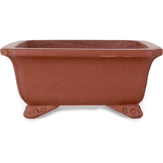Rectangular unglazed bonsai pot by Shibakatsu - 185 x 152 x 65 mm