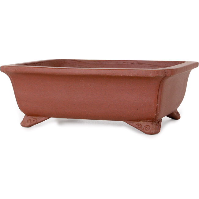 Maceta rectangular sin esmaltar para bonsái de Shibakatsu - 185 x 152 x 65 mm