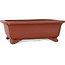 Rectangular unglazed bonsai pot by Shibakatsu - 185 x 152 x 65 mm