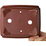 Maceta rectangular sin esmaltar para bonsái de Shibakatsu - 185 x 152 x 65 mm