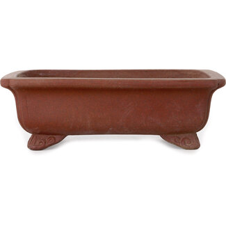 Shibakatsu (Katsuichi Shibata) 160 mm  unglazed bonsai pot by Shibakatsu, Tokoname, Japan