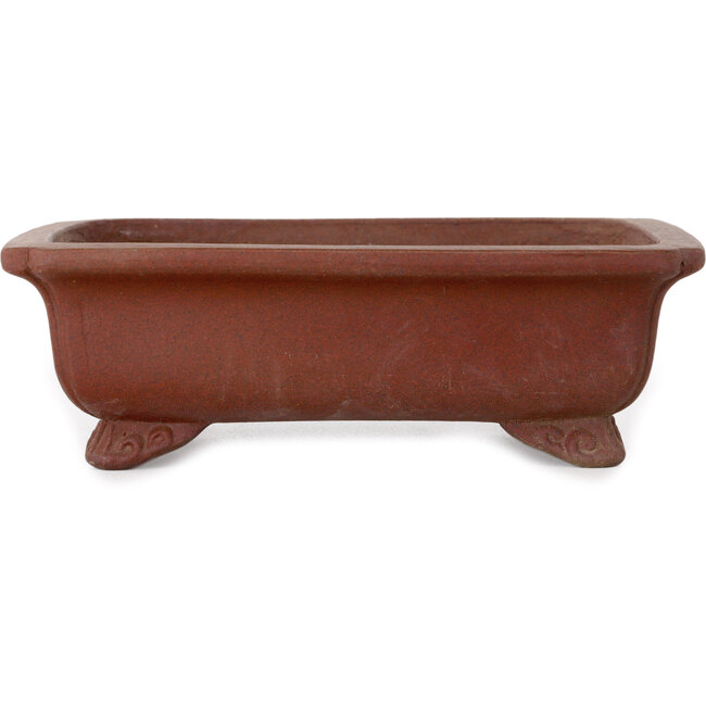 Rectangular unglazed bonsai pot by Shibakatsu - 160 x 130 x 50 mm