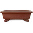 Pot à bonsaï rectangulaire non émaillé de Shibakatsu - 160 x 130 x 50 mm