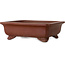 Pot à bonsaï rectangulaire non émaillé de Shibakatsu - 160 x 130 x 50 mm