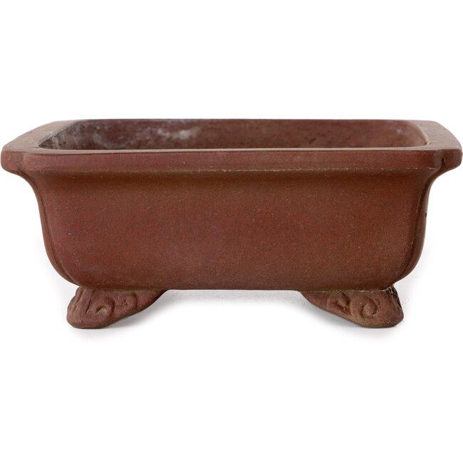 Rectangular unglazed bonsai pot by Shibakatsu - 160 x 130 x 50 mm