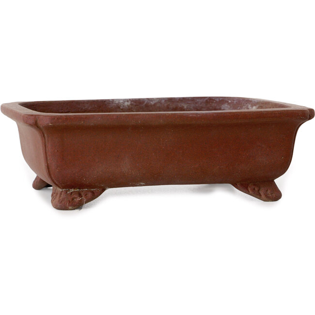 Maceta rectangular sin esmaltar para bonsái de Shibakatsu - 160 x 130 x 50 mm