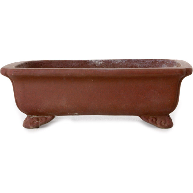 Pot à bonsaï rectangulaire non émaillé de Shibakatsu - 160 x 130 x 50 mm