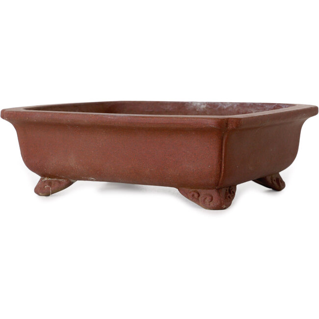 Maceta rectangular sin esmaltar para bonsái de Shibakatsu - 160 x 130 x 50 mm