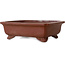Pot à bonsaï rectangulaire non émaillé de Shibakatsu - 160 x 130 x 50 mm