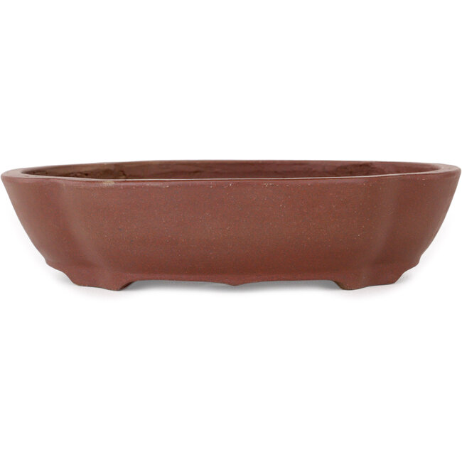 Mokko unglazed bonsai pot by Shibakatsu - 185 x 170 x 50 mm