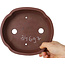 Mokko ongeglazuurde bonsaipot van Shibakatsu - 185 x 170 x 50 mm
