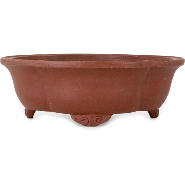 Mokko unglazed bonsai pot by Shibakatsu - 180 x 156 x 60 mm