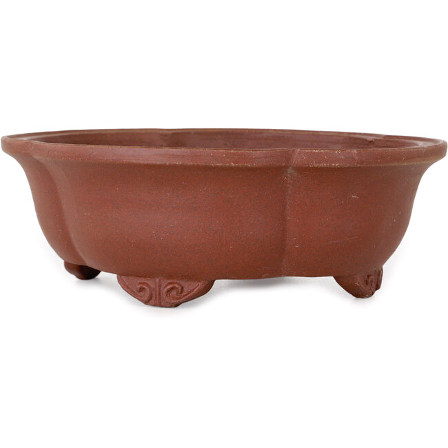 Mokko unglazed bonsai pot by Shibakatsu - 180 x 156 x 60 mm