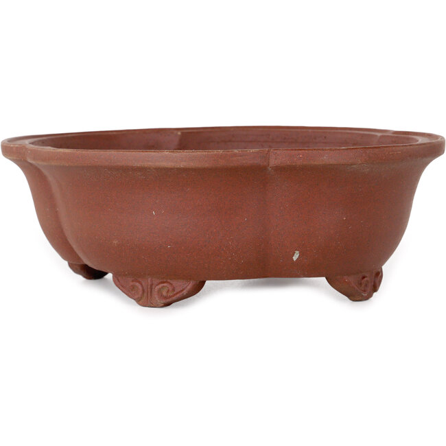 Mokko unglazed bonsai pot by Shibakatsu - 180 x 156 x 60 mm