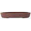 Ovale ongeglazuurde bonsaipot van Hattori - 225 x 170 x 32 mm