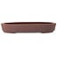 Ovaler unglasierter Bonsai-Topf von Hattori - 225 x 170 x 32 mm