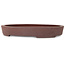 Ovale ongeglazuurde bonsaipot van Hattori - 225 x 170 x 32 mm