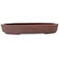 Ovaler unglasierter Bonsai-Topf von Hattori - 225 x 170 x 32 mm