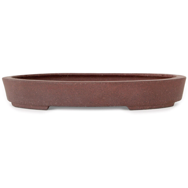 Pot à bonsaï ovale non émaillé par Hattori - 225 x 170 x 32 mm