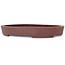 Ovale ongeglazuurde bonsaipot van Hattori - 225 x 170 x 32 mm