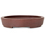 Ovale ongeglazuurde bonsaipot van Hattori - 225 x 170 x 32 mm