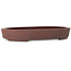 Ovale ongeglazuurde bonsaipot van Hattori - 225 x 170 x 32 mm