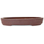 Ovale ongeglazuurde bonsaipot van Hattori - 225 x 170 x 32 mm