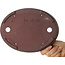 Pot à bonsaï ovale non émaillé par Hattori - 225 x 170 x 32 mm