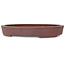 Ovale ongeglazuurde bonsaipot van Hattori - 225 x 170 x 32 mm