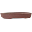 Ovale ongeglazuurde bonsaipot van Hattori - 225 x 170 x 32 mm