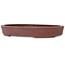 Ovale ongeglazuurde bonsaipot van Hattori - 225 x 170 x 32 mm