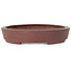 Ovale ongeglazuurde bonsaipot van Hattori - 225 x 170 x 32 mm