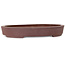 Ovale ongeglazuurde bonsaipot van Hattori - 225 x 170 x 32 mm