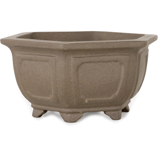 Vaso bonsai esagonale non smaltato - 125 x 125 x 60 mm