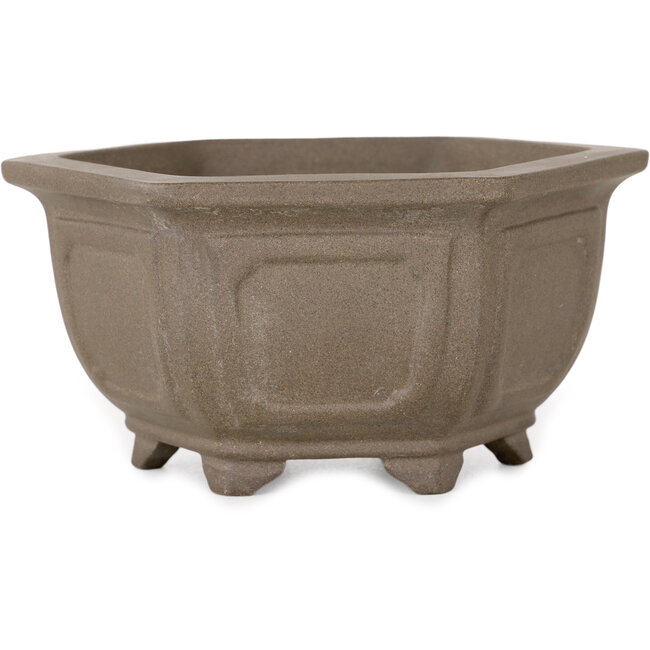 Vaso bonsai esagonale non smaltato - 125 x 125 x 60 mm