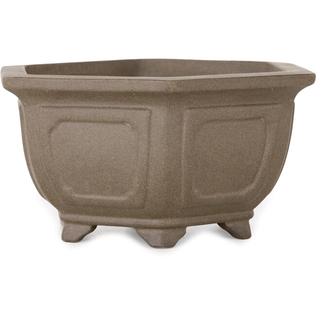 Vaso bonsai esagonale non smaltato - 125 x 125 x 60 mm