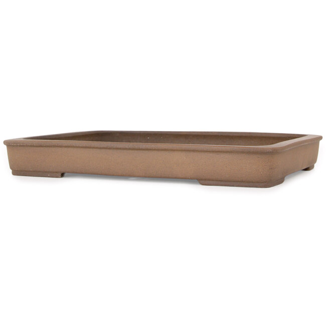 Rectangular unglazed bonsai pot - 243 x 180 x 30 mm