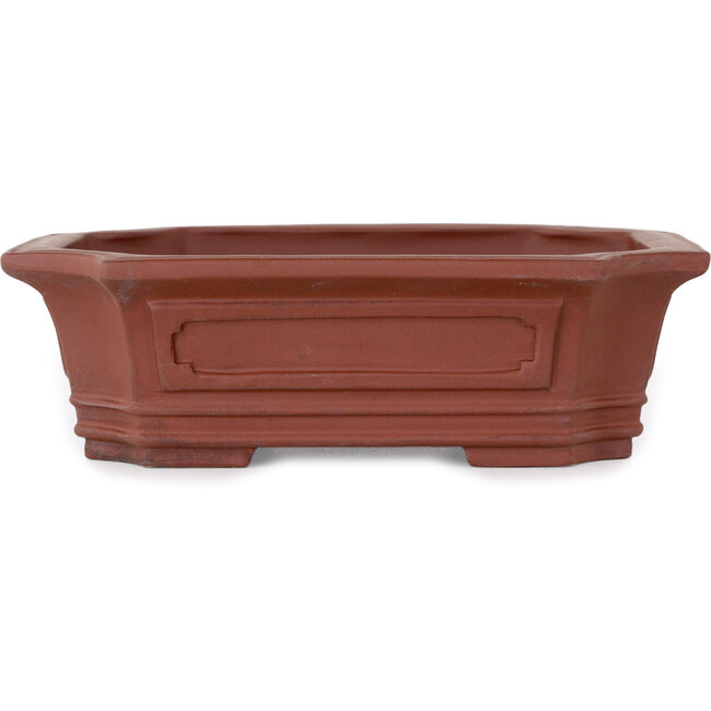 Rechthoekige ongeglazuurde bonsaipot - 165 x 130 x 48 mm