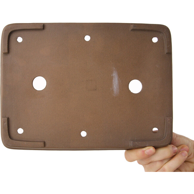 Pot à bonsaï rectangulaire non émaillé - 243 x 180 x 30 mm
