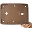 Maceta rectangular sin esmaltar para bonsái - 243 x 180 x 30 mm
