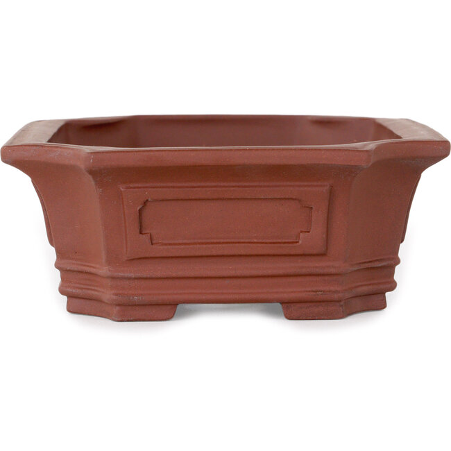 Pot à bonsaï rectangulaire non émaillé - 165 x 130 x 48 mm