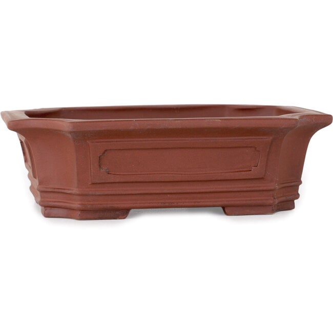 Rechthoekige ongeglazuurde bonsaipot - 165 x 130 x 48 mm