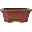 Rechthoekige ongeglazuurde bonsaipot - 165 x 130 x 48 mm