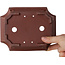 Rechthoekige ongeglazuurde bonsaipot - 165 x 130 x 48 mm