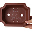 Maceta rectangular sin esmaltar para bonsái - 165 x 130 x 48 mm