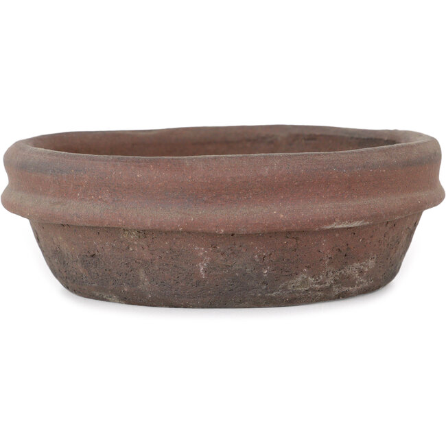 Vaso bonsai rotondo non smaltato di Shouzan - 130 x 130 x 40 mm